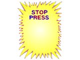 Notice with `Stop Press` in a star border